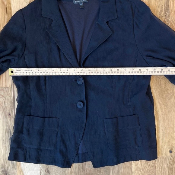 NWOT Women's Eileen Fisher Button Up Blouse‎ Silk SZ L - Picture 3 of 4